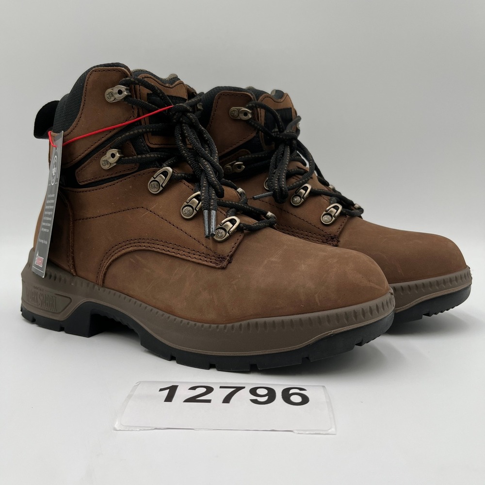 NWT Rocky Alpha Force F2892-18 Waterproof Work Boots Mens 8.5 Brown Leather Lace